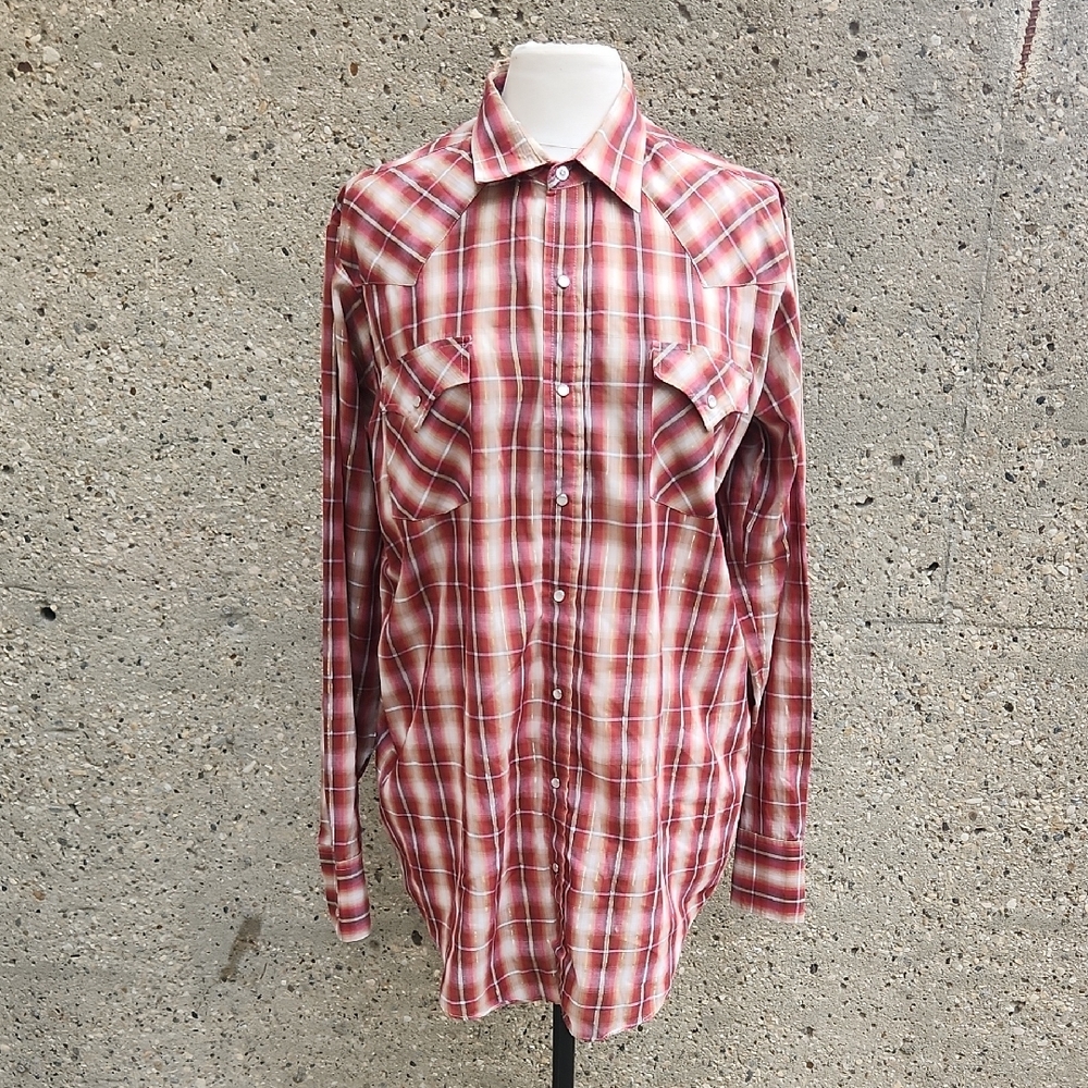 Men's Western Red Plaid Shirt